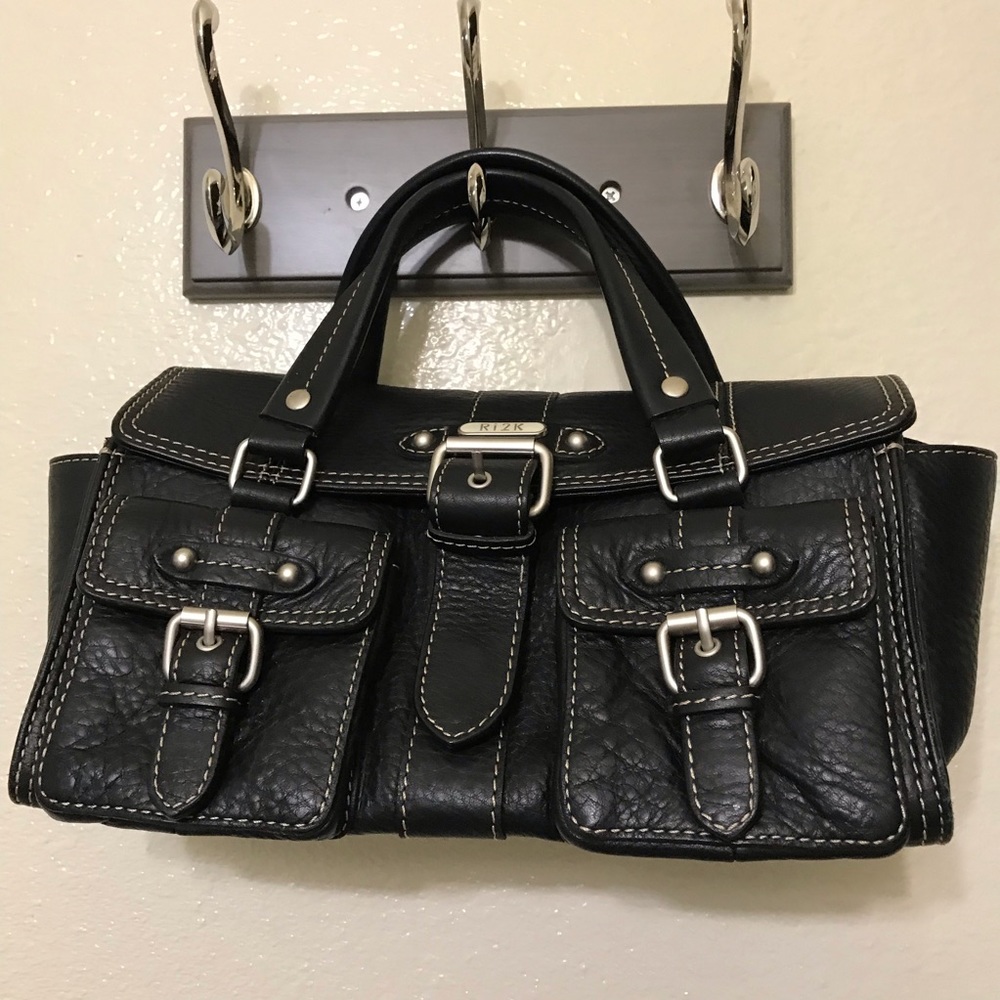 Leather Small  buckled bag style ( Made in UK )